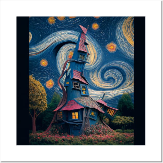 Starry Night Over The Burrow Wall Art by Grassroots Green